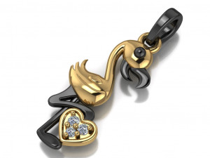 flamingo pendant 3D 模型