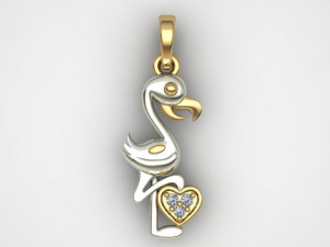 flamingo pendant 3D 模型