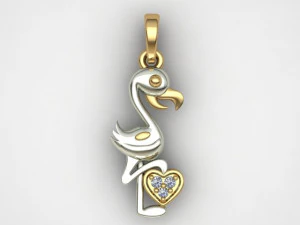 flamingo pendant 3D Model