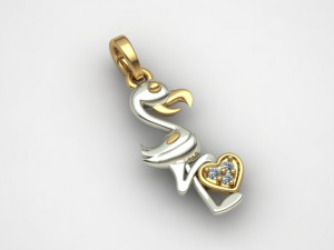 flamingo pendant 3D 模型