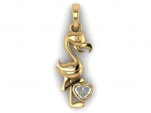 flamingo pendant 3D Model