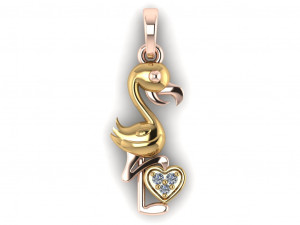 flamingo pendant 3D 模型
