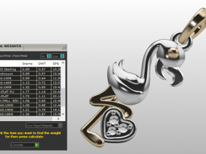 flamingo pendant 3D 模型