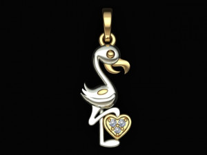 flamingo pendant 3D 模型