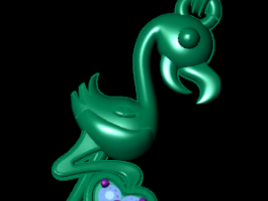 flamingo pendant 3D 模型