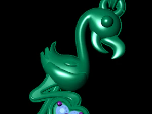 flamingo pendant 3D Model