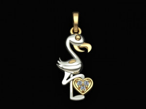 flamingo pendant 3D 模型