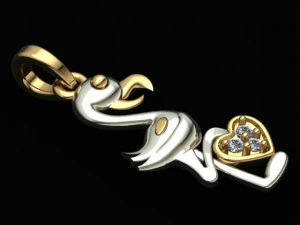 flamingo pendant 3D Model