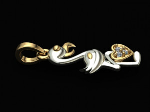 flamingo pendant 3D 模型