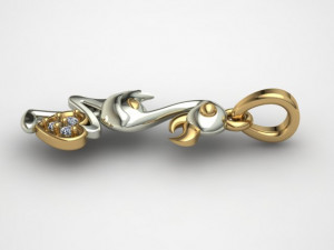 flamingo pendant 3D 模型