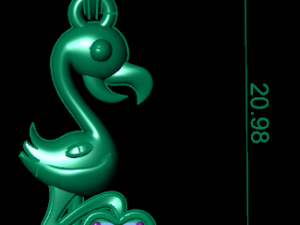 flamingo pendant 3D 模型