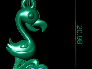flamingo pendant 3D Model