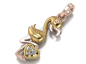 flamingo pendant 3D Model