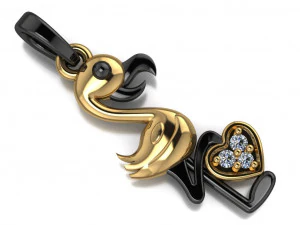 flamingo pendant 3D Model
