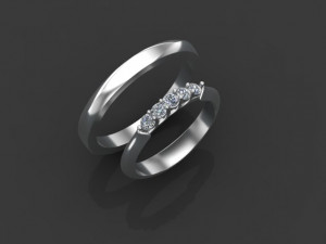 engagement ring set 3D Model