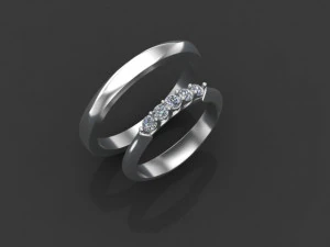 engagement ring set 3D Model