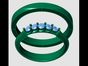 engagement ring set 3D Model