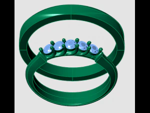engagement ring set 3D Model