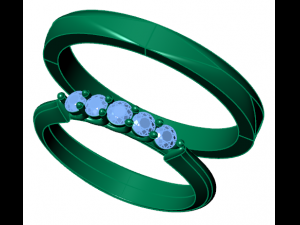 engagement ring set 3D Model
