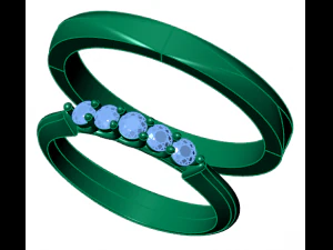 engagement ring set 3D Model