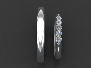 engagement ring set 3D Model