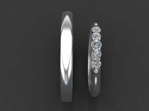 engagement ring set 3D Model
