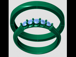 engagement ring set 3D Model
