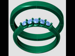 engagement ring set 3D Model
