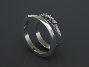 engagement ring set 3D Model