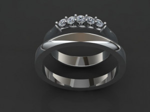 engagement ring set 3D Model