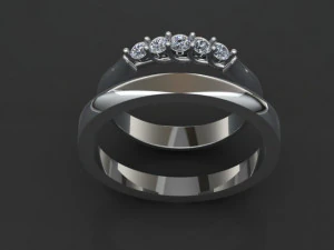 engagement ring set 3D Model