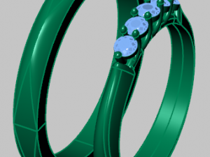 engagement ring set 3D Model