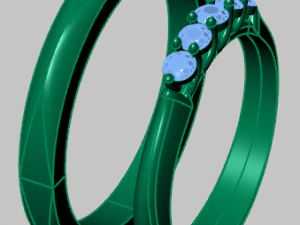 engagement ring set 3D Model