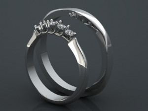 engagement ring set 3D Model