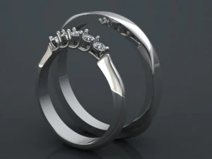engagement ring set 3D Model