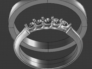 engagement ring set 3D Model