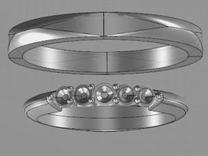 engagement ring set 3D Model