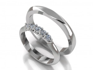 engagement ring set 3D Model