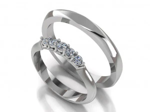 engagement ring set 3D Model