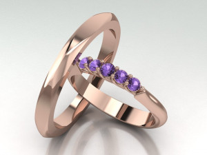 engagement ring set 3D Model