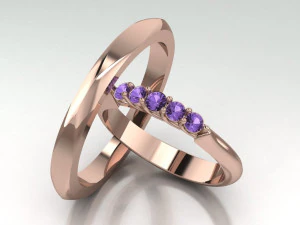 engagement ring set 3D Model