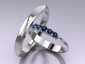 engagement ring set 3D Model