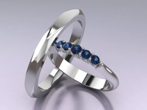 engagement ring set 3D Model