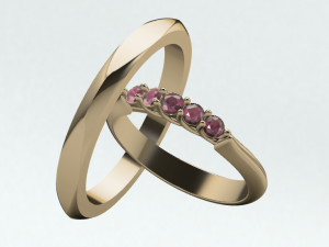 engagement ring set 3D Model