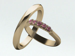 engagement ring set 3D Model