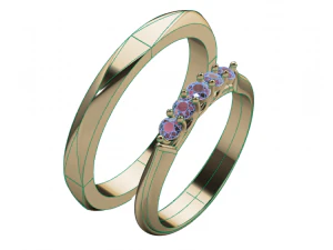 engagement ring set 3D Model