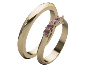 engagement ring set 3D Model