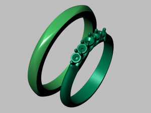 engagement ring set 3D Model