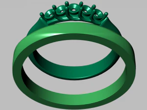 engagement ring set 3D Model