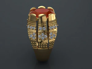 классическое мужское кольцо 3D Модель